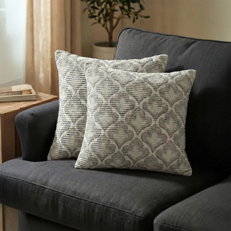 DiagMatrix Cushion Cover (Grey) - Set Of Two media 1