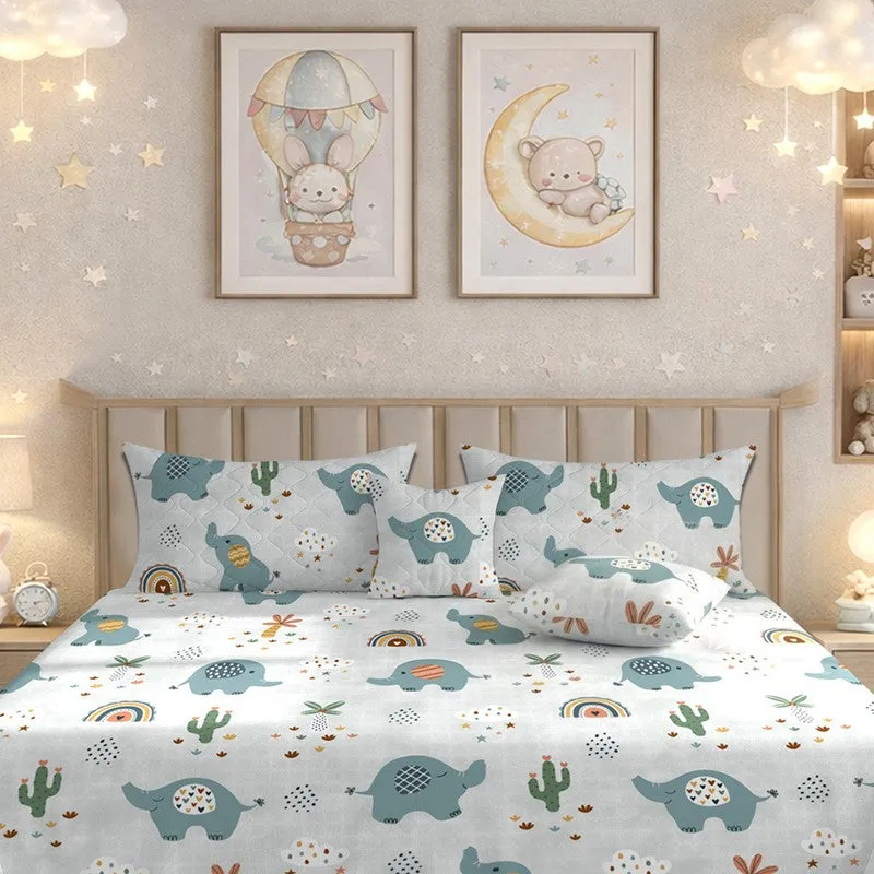 Baby Elephant GlaceCotton Kids Bedding Set (180 GSM) - Five Piece Set media 5