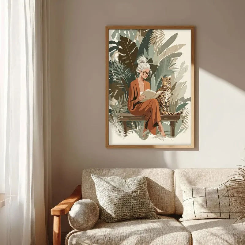Wild Whimsy Canvas Wall Painting - Brown Frame media 6