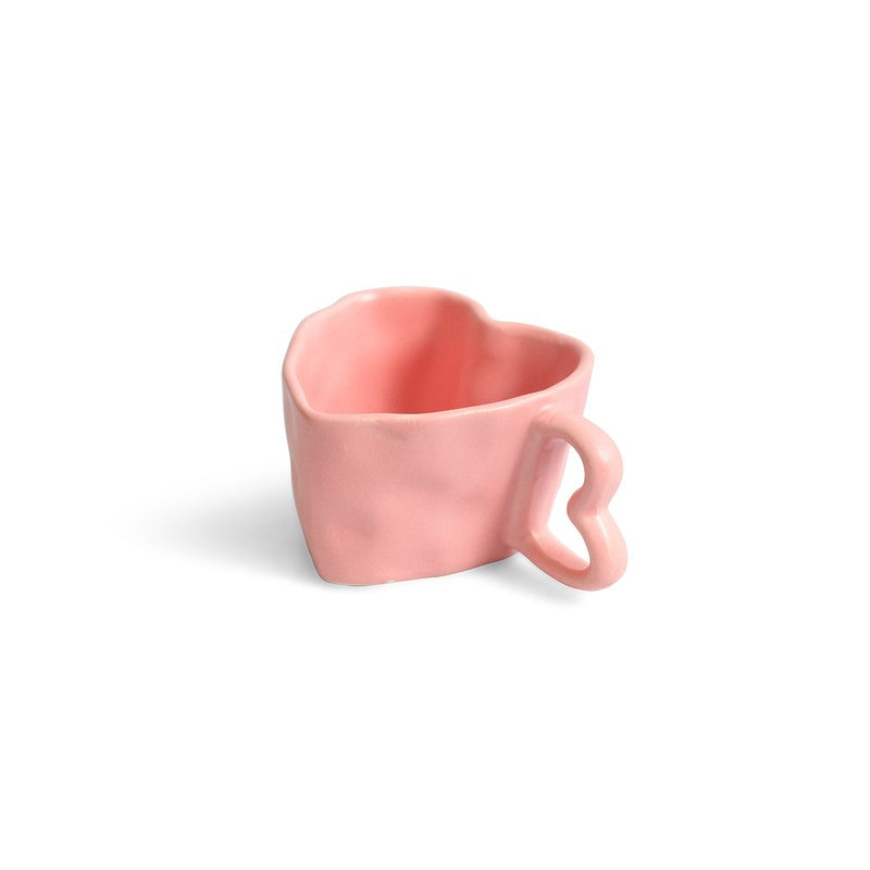 Heart Ceramic Coffee Mug (250 mL Each) - Set Of Four media 4
