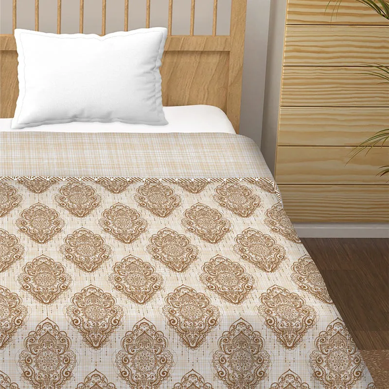 Sargam Ethnic Cotton Dohar (Brown) - 210 TC media 3