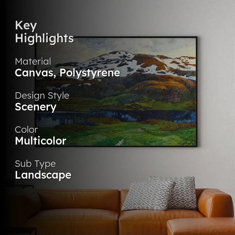 A Summer Evening Canvas Wall Painting - Black Frame media 2
