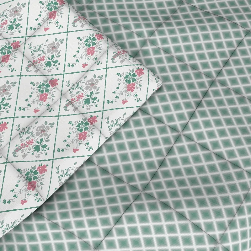 Galahad Reversible Geometric Comforter (Green) - 120 GSM media 4