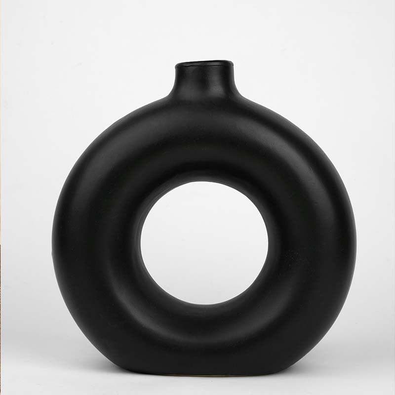 Boho Donut Vase - Black media 4