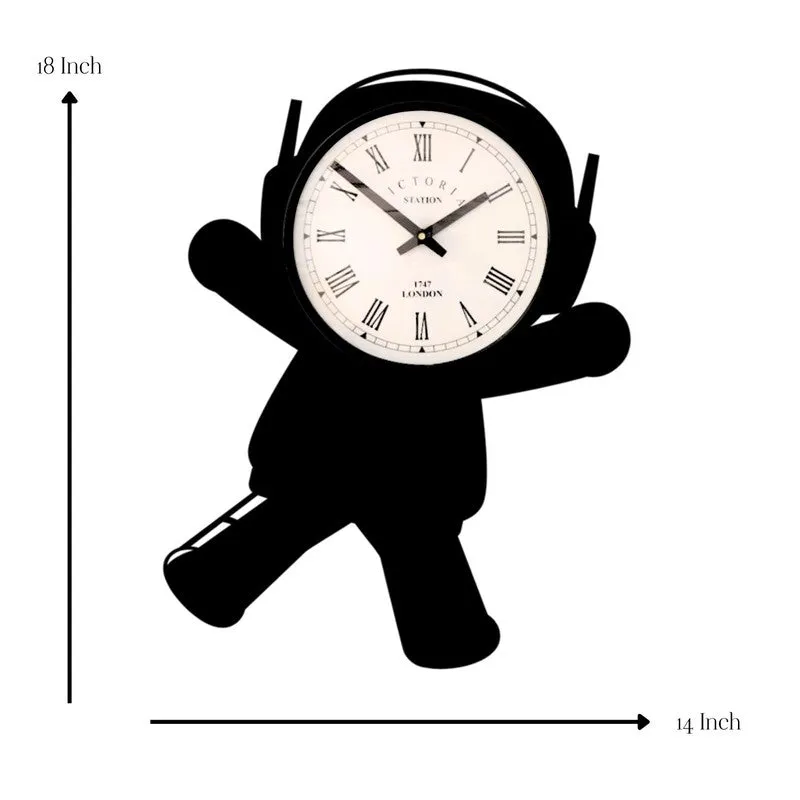 Astrova Steel Analog Wall Clock - Black media 7