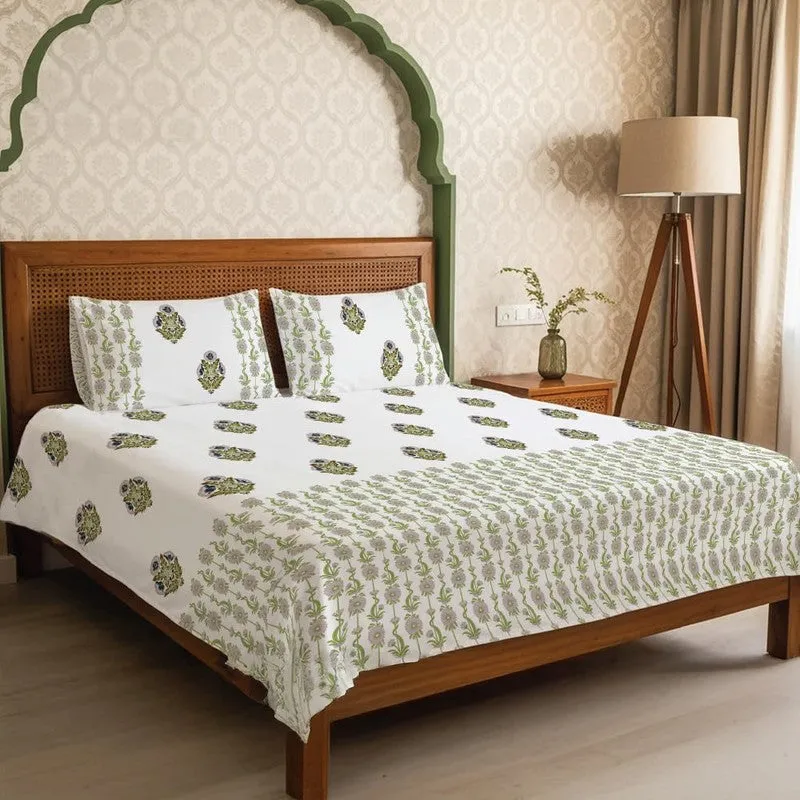 Urban Space Ethnic Weave Cotton Bedsheet - 300 TC media 1