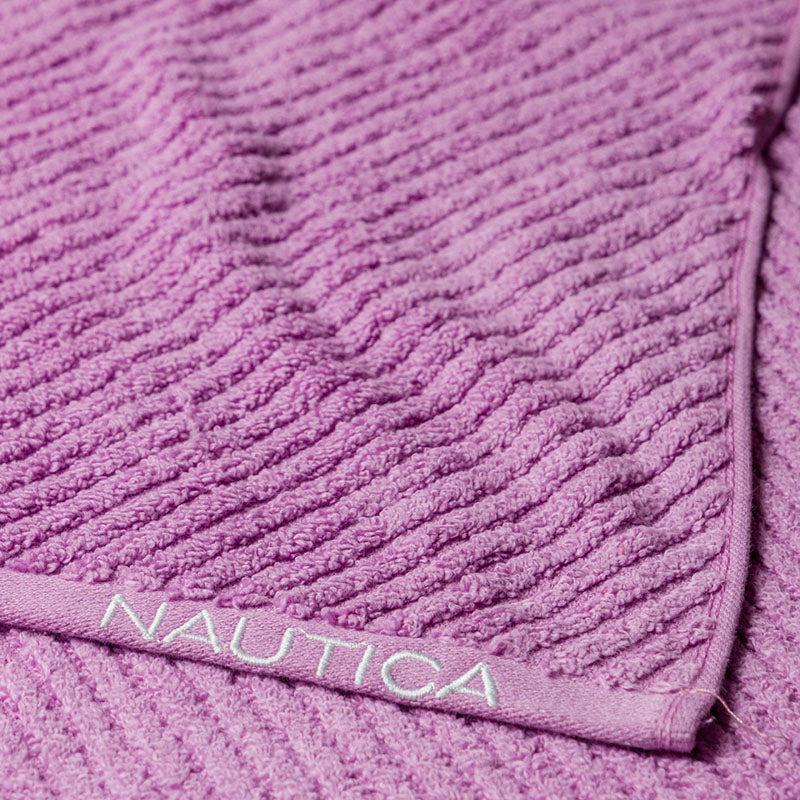 Nautica Riviera Soft Cotton Hand Towel (Light Tan & Lilac) - Set Of Four media 7