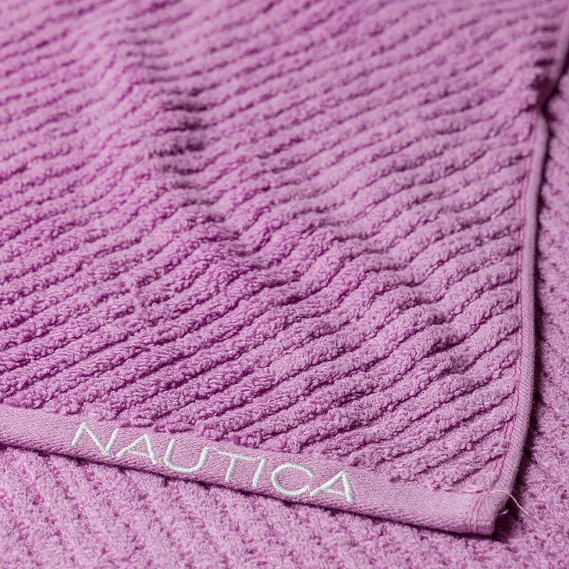 Nautica Riviera Soft Cotton Hand Towel (Light Tan & Lilac) - Set Of Four media 7