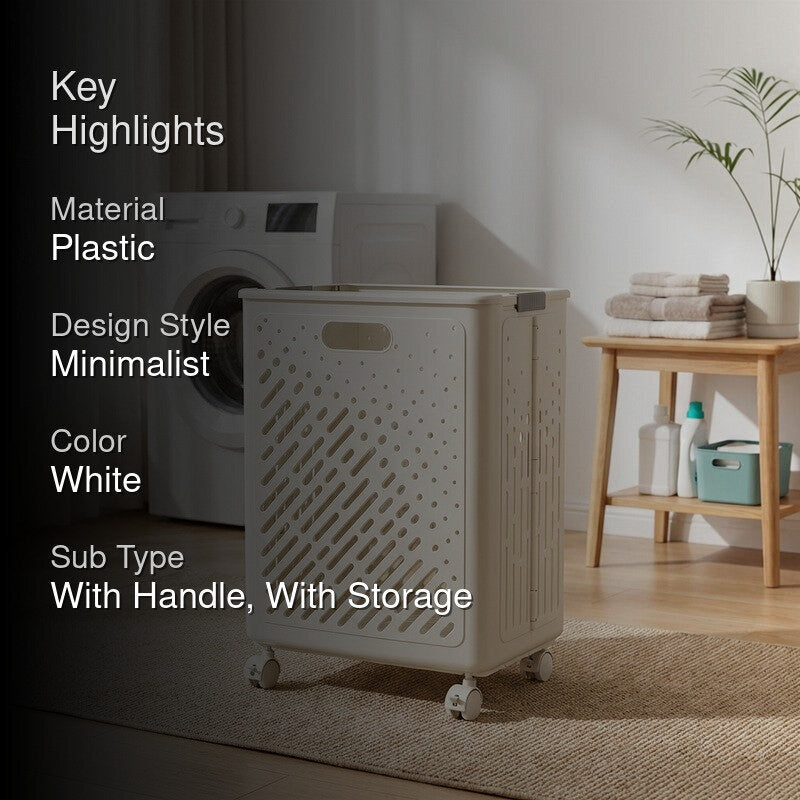Rioware FreshFlow Laundry Basket - White media 2
