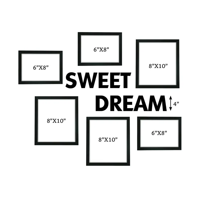 Frame of Forever "Sweet Dreams" Synthetic Photo Frame - Seven Piece Set media 7