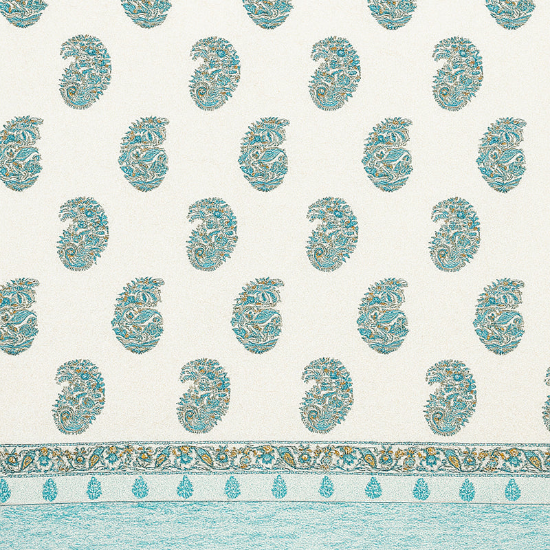 Paisley Dream Cotton Bedsheet (Blue) - 144 TC media 4