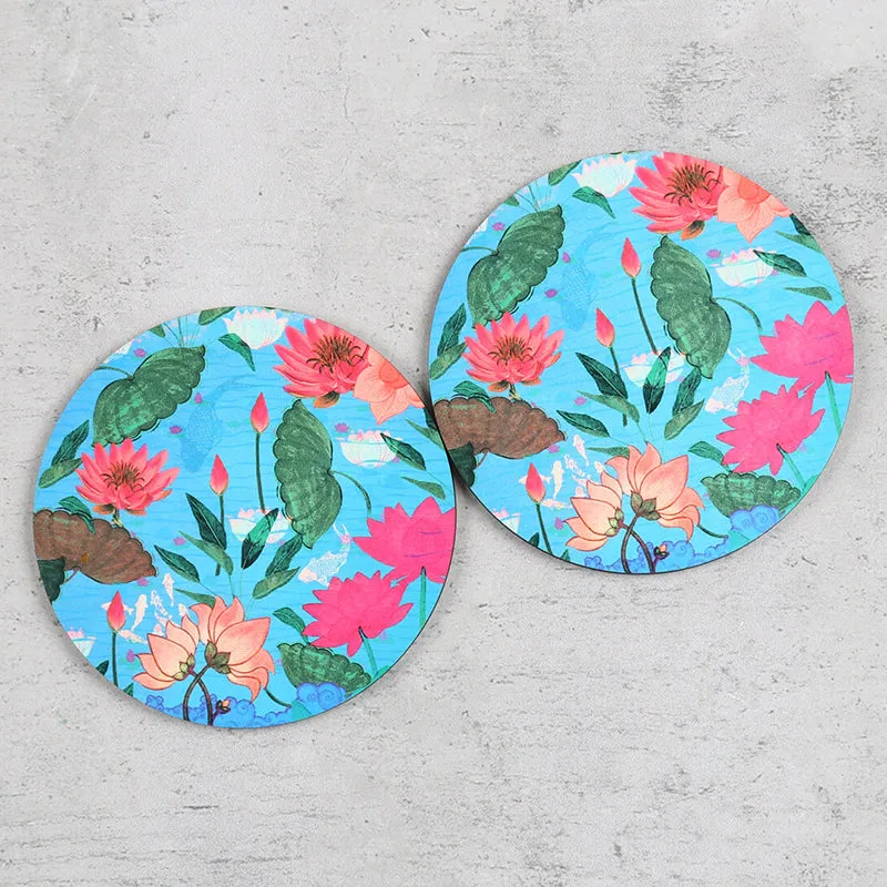India Circus Bloomin Ceramic Mug With Coaster (325 mL Each) - Four Piece Set media 6