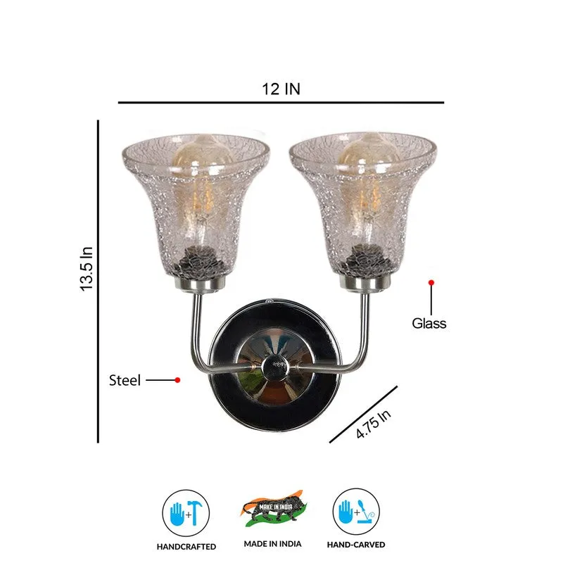 Crystal Flare Dual Shade Glass Wall Lamp media 10