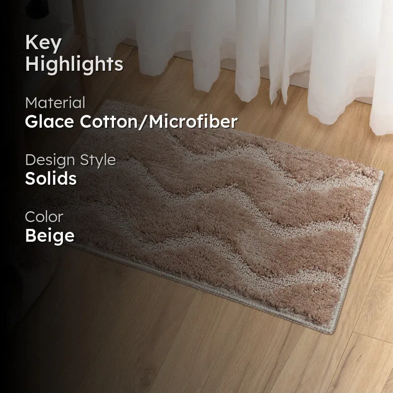 Scotch Waves Microfiber Bath Mat - Beige media 2