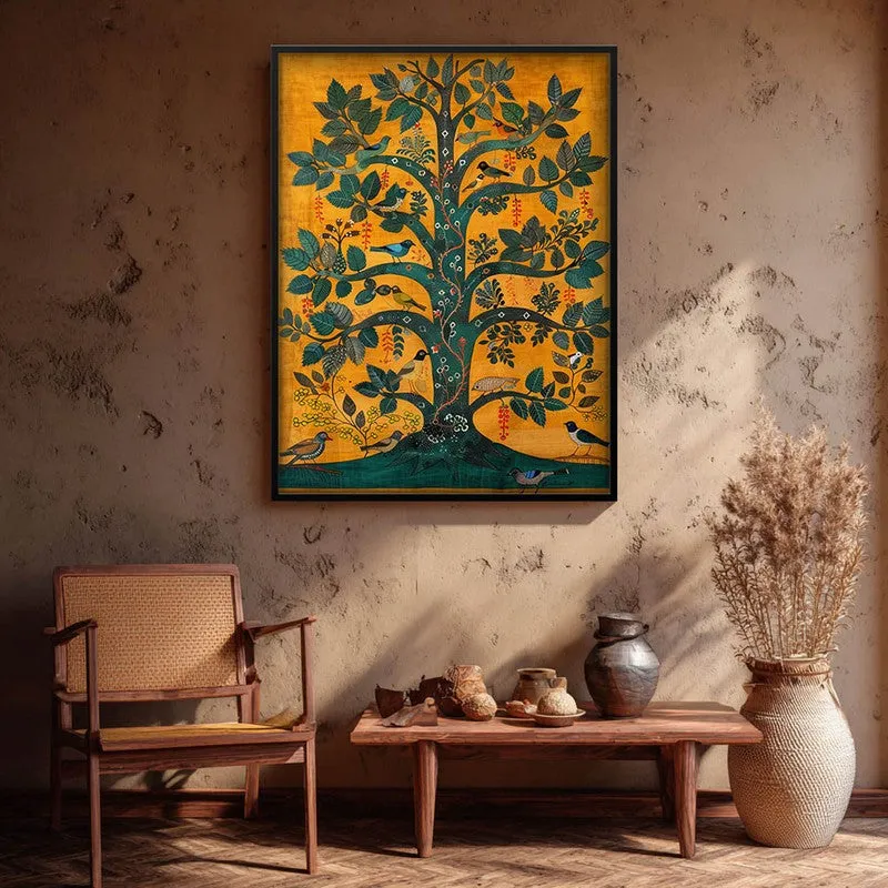 Tree of Life Canvas Wall Painting With Black Frame media 8