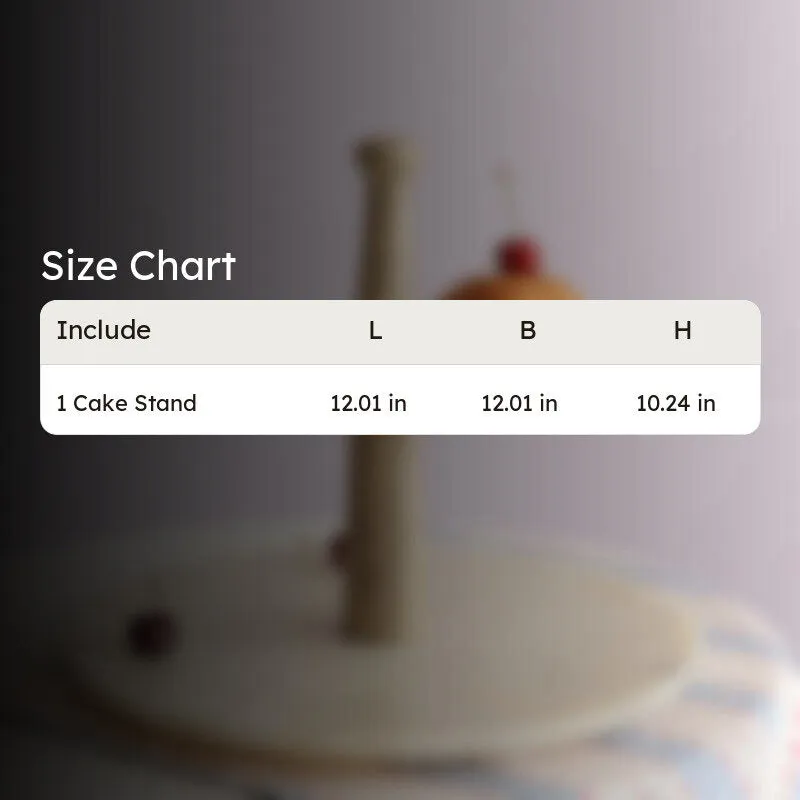 Orange Tree Damas Two Tier Cake Stand (Marble,Wood) media 6