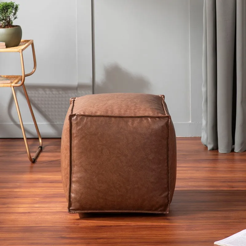 Linear Edge Pouffe - Brown media 3