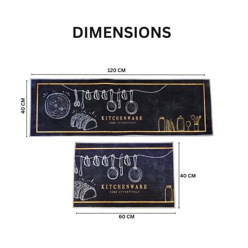 Chef Ease Glace Cotton/Microfiber Kitchen Mats - Set of Two media 8