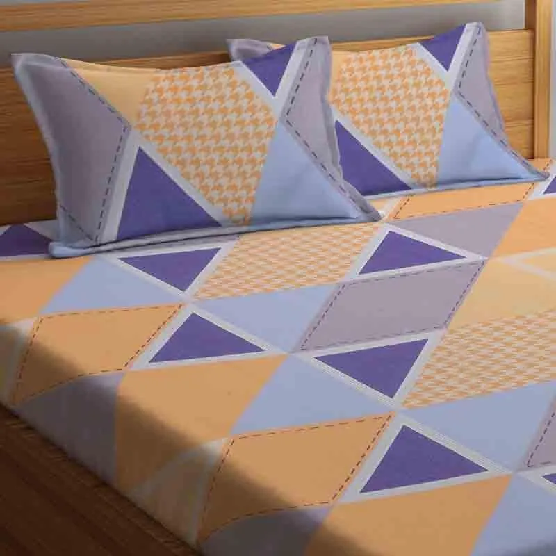 Houndstooth Diamonds Bedsheet - 180 GSM media 4