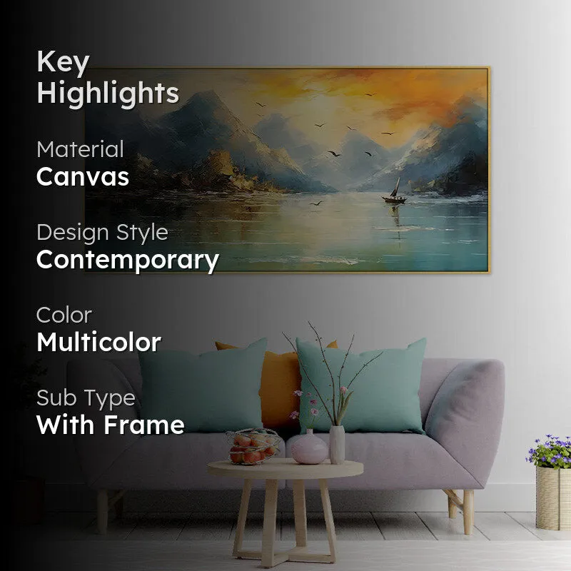Golden Hue Sunshine Wall Painting media 2