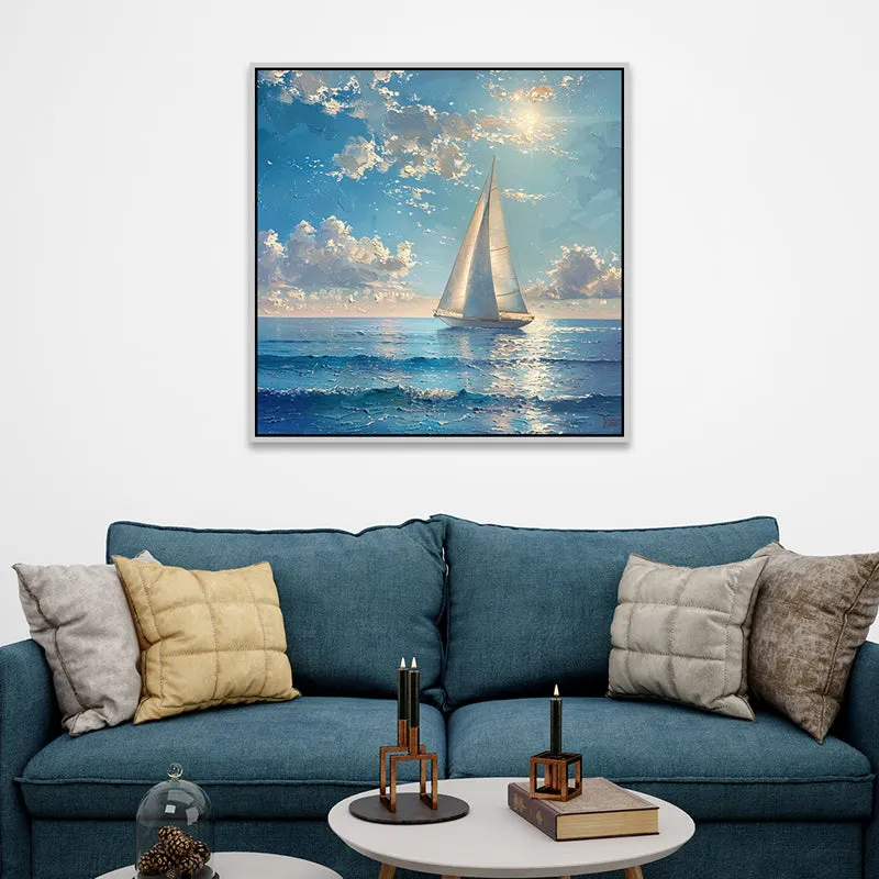 Summer Sails I Canvas Wall Art With Frame media 1