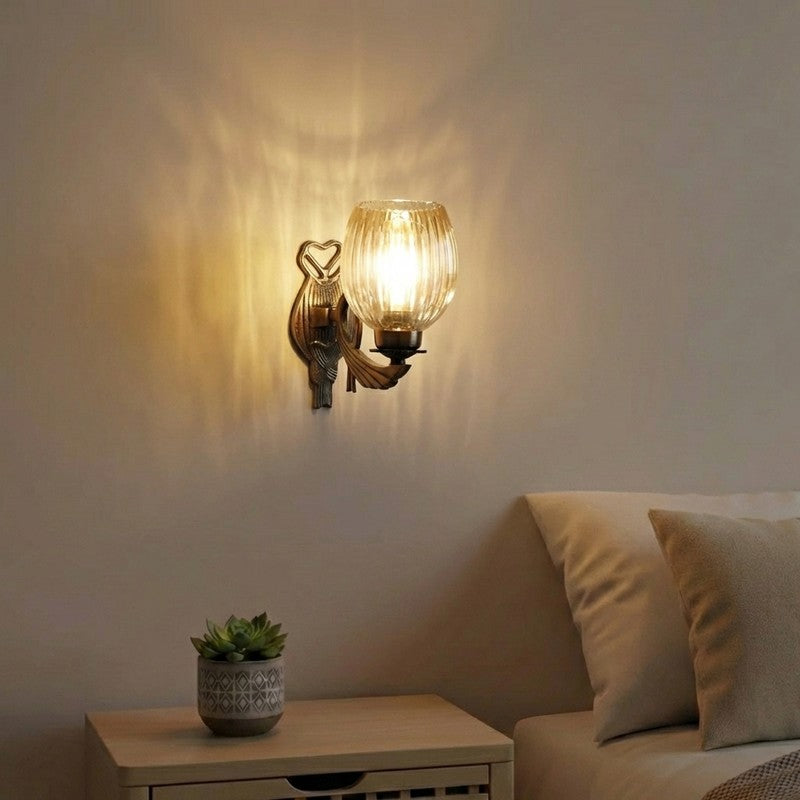 Royal Amber Antique Glass Wall Lamp