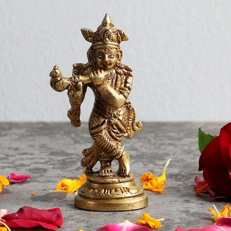 Shri Venugopala Swami Brass Idol media 1