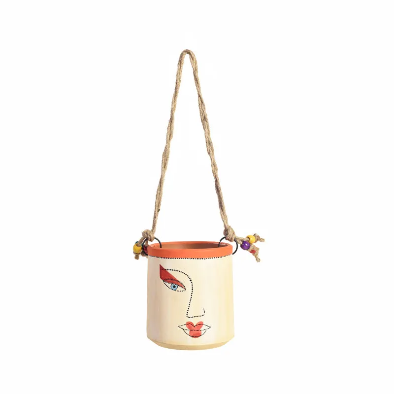 Liza Handpainted Terracotta Planter media 4