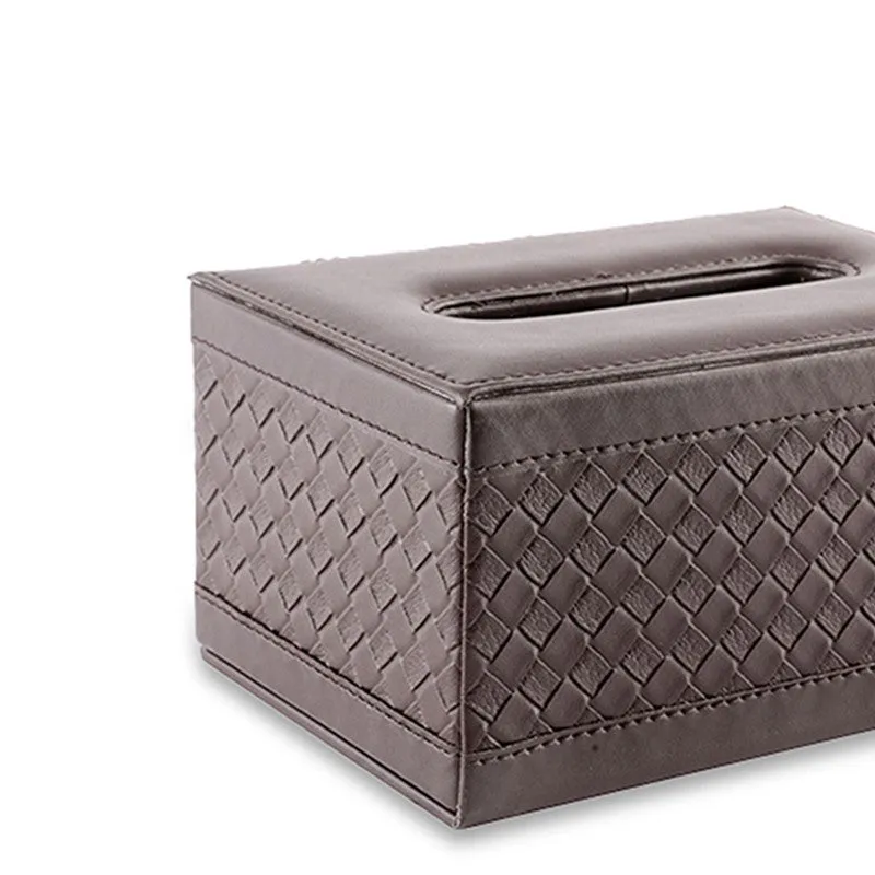 AarviDecor UrbanRib Faux Leather Tissue Holder media 6
