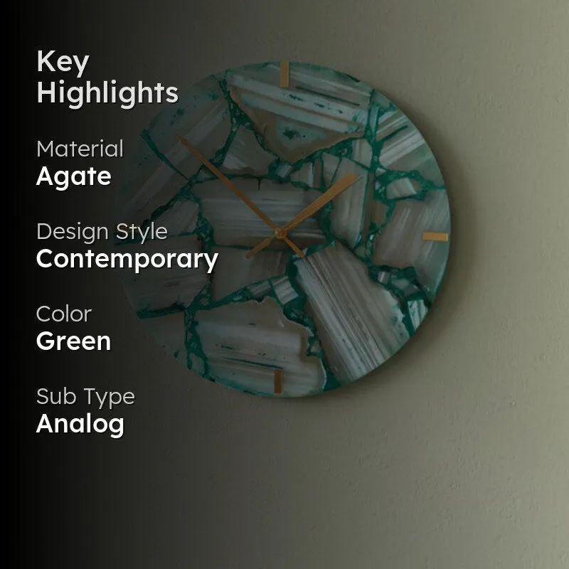 Aiva Handcrafted Marble Wall Clock media 2