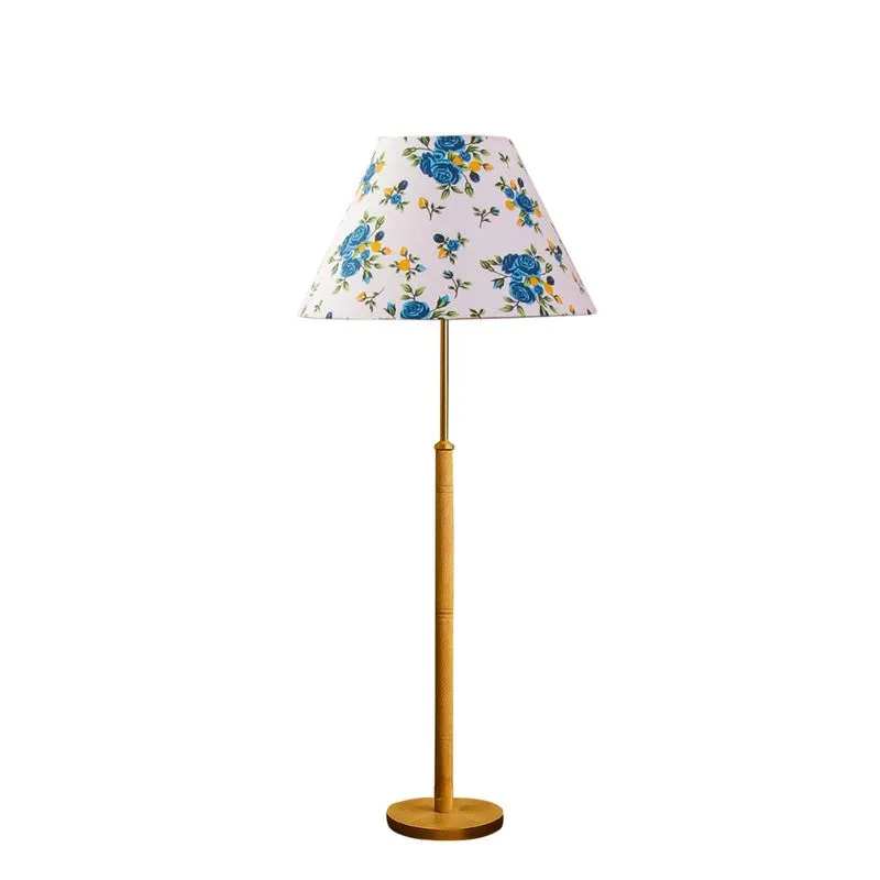 Retro Beam Wooden Floor Lamp - Blue media 4