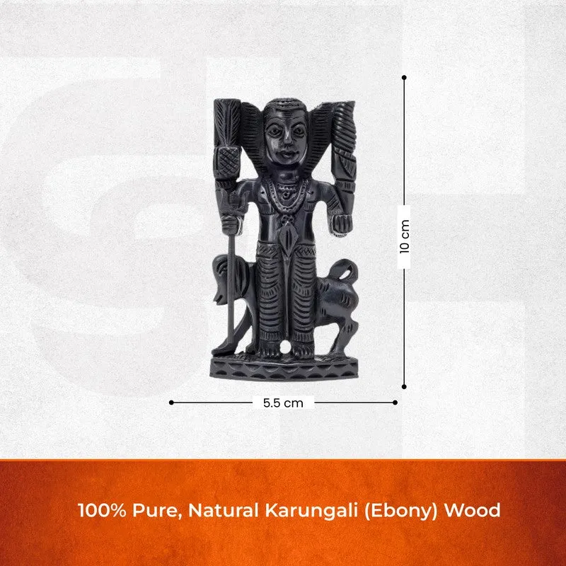 Lord Vamana Divine Ebony Wood Idol media 6