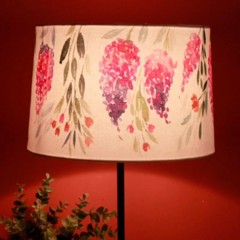 Nesora Flora Handpainted Fabric Table Lamp - Multicolor media 4