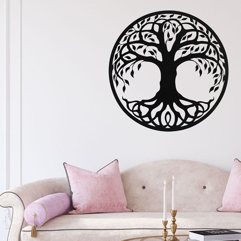 Tree Of Life Black Iron Wall Accent