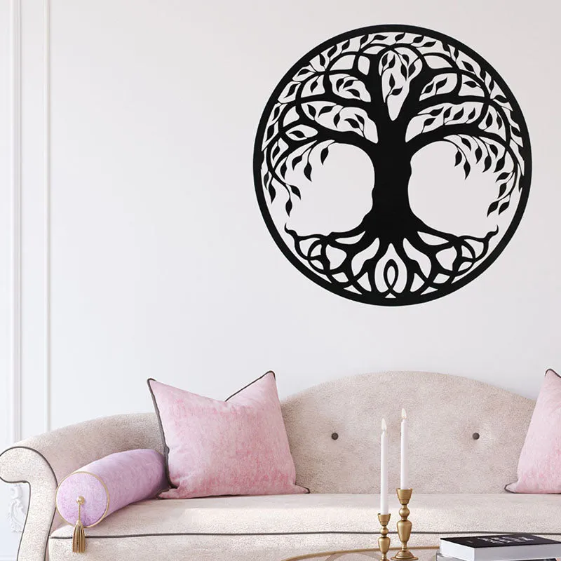 Tree Of Life Black Iron Wall Accent media 1