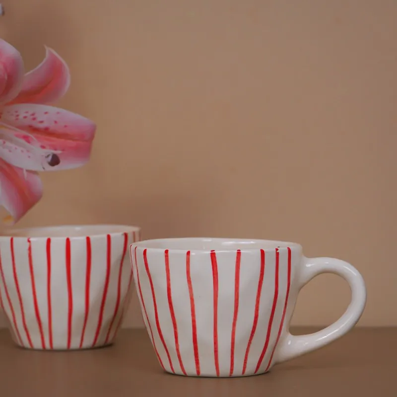 Calm Ceramic Tea Cup (240 mL Each) - Set Of Two media 7