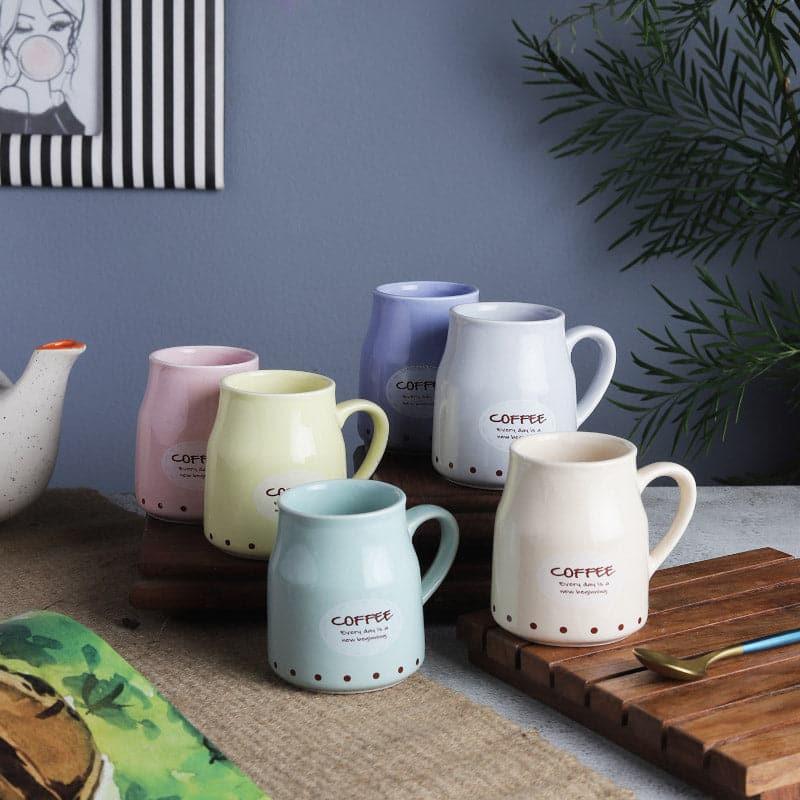 Juya Ceramic Coffee Mug (150 mL Each) - Set of Six