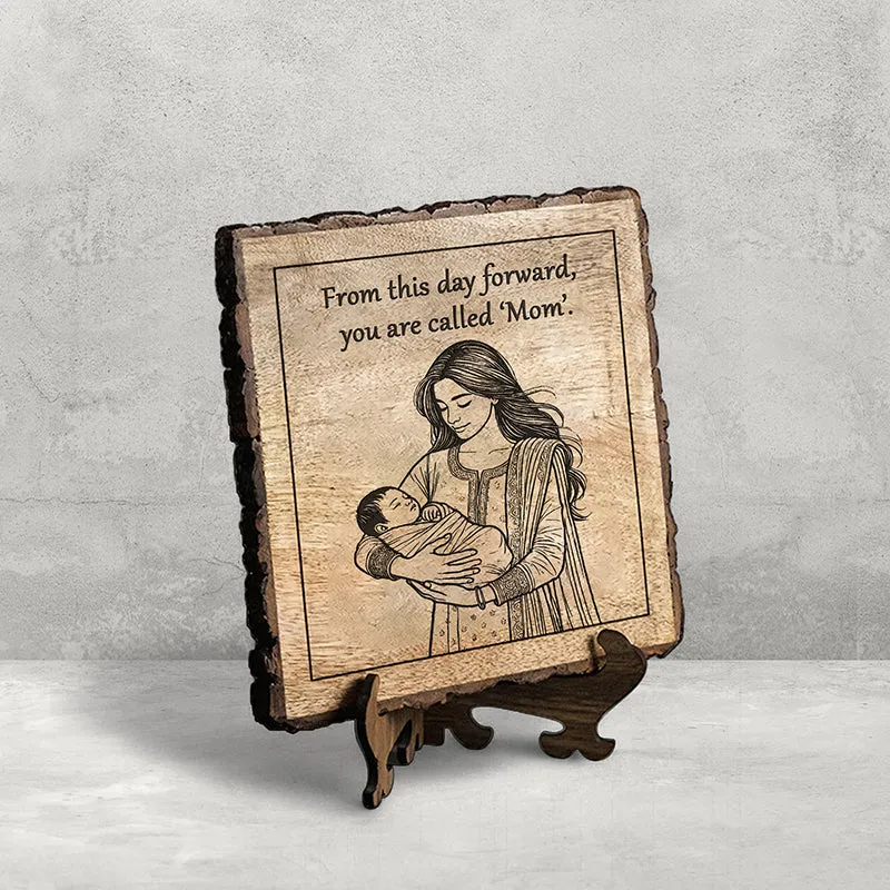 You Are Called "Mom" Wood Showpiece - Square media 3