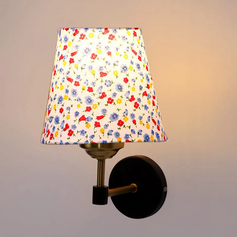Tiny Fleur Printed Steel & Cotton Wall Lamp media 4