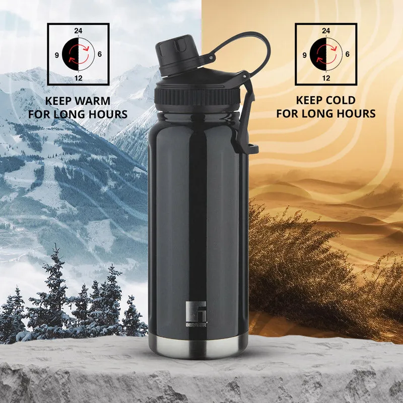 Bergner Walking Aquafit Thermosteel Hot And Cold Flask (Black) - 500 mL media 3