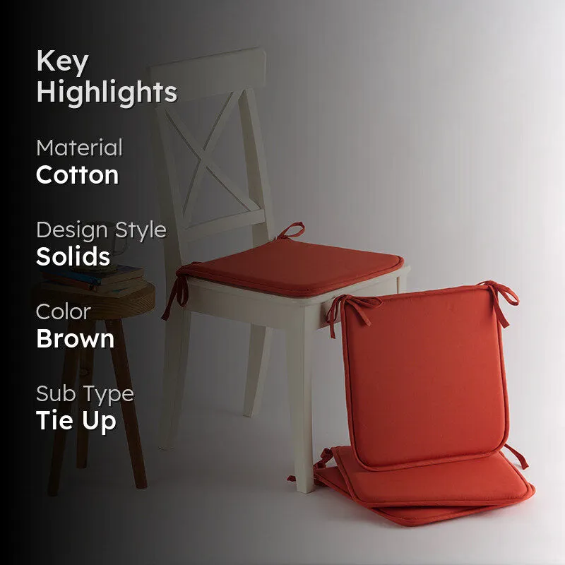 Easesit Foam Chair Pad (Terracotta Brown) - Set Of Four media 2