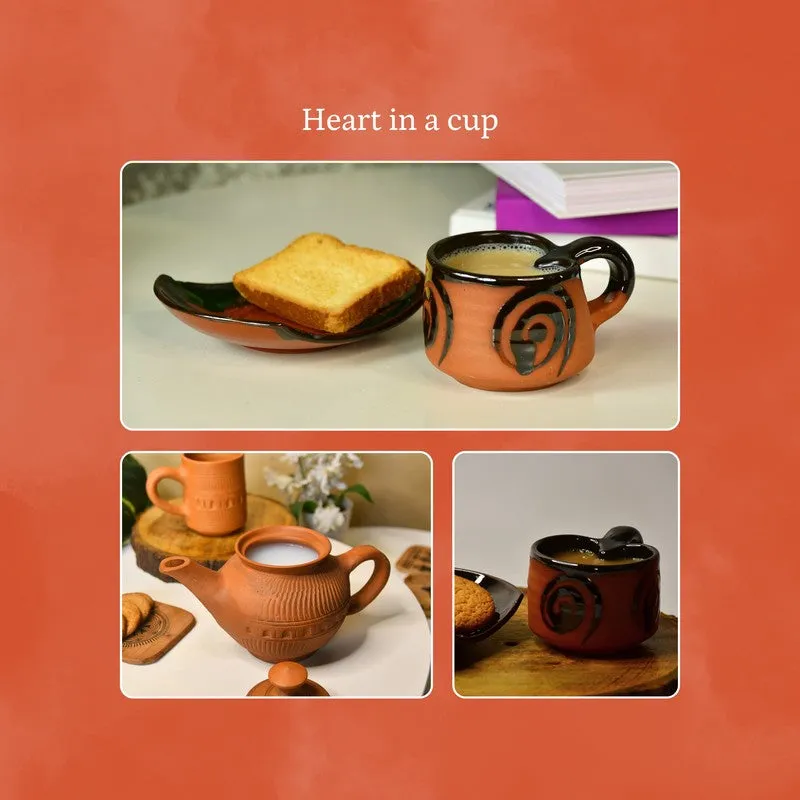 Zen Brew Terracotta Tea Set & Tea Pots - Three Piece Set media 8