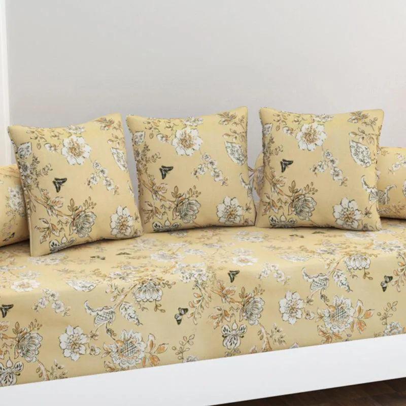 Eden Estate Floral Cotton Diwan Set media 3