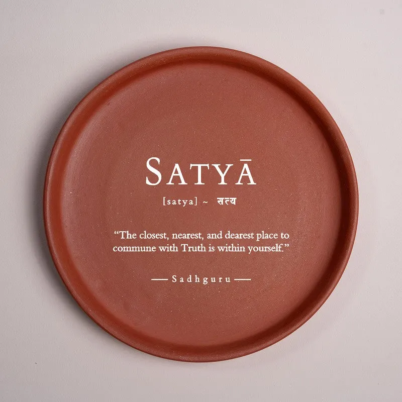 Satya- The Truth Terracotta Wall Plate media 3