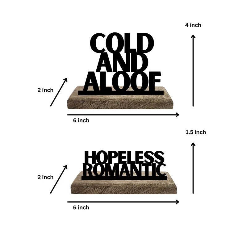Hopeless Romantic Typography Showpiece - Set Of Two media 5