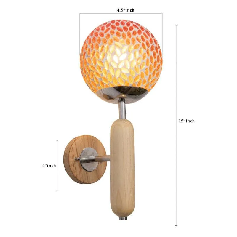 Biscoe Moon Glass & Metal Wall Lamp media 5