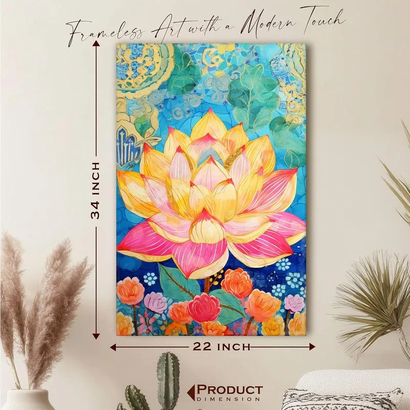 Dreamscape Lotus Wall Art Without Frame media 9