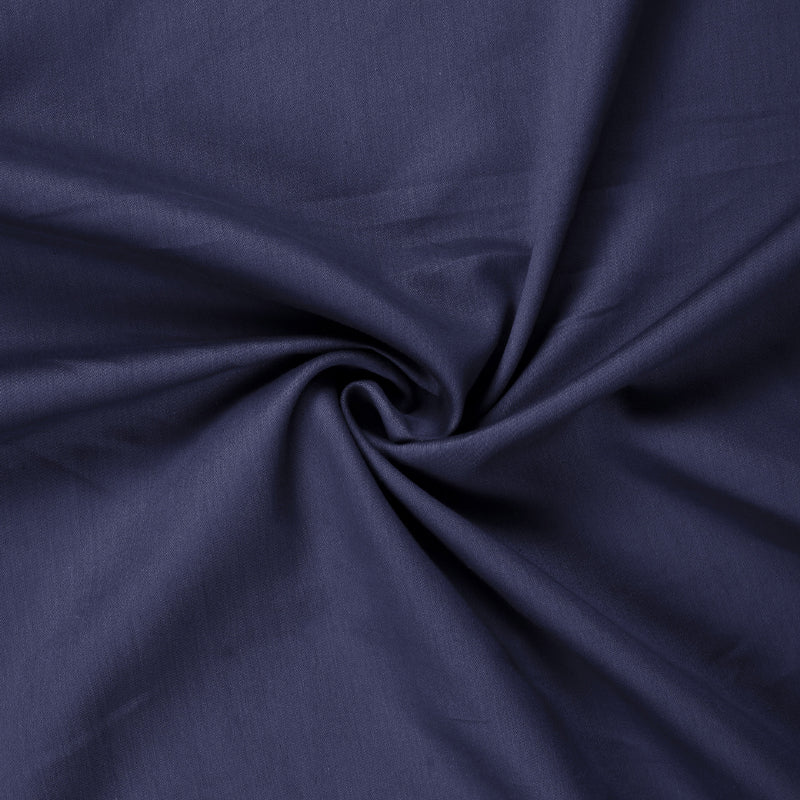 Sanumi Solid Cotton Bedsheet (Navy Blue) - 300 TC media 4