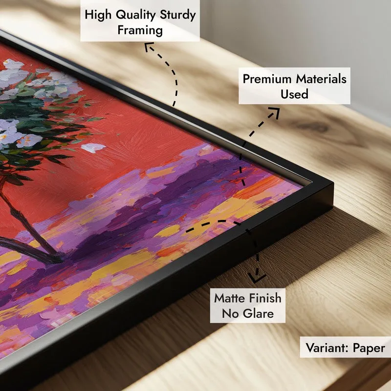 The Silent Orchard Canvas Wall Painting - Black Frame media 6