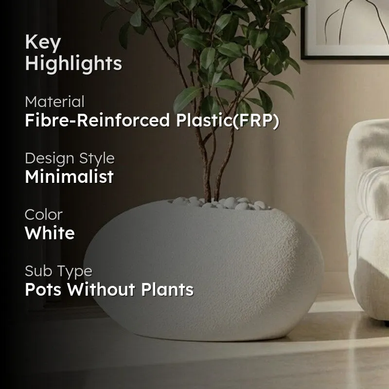 Pebblora Floor Planter - White - 2